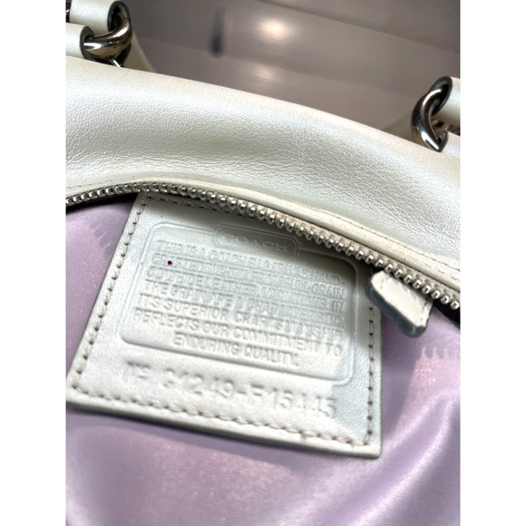 Coach Handbag c1249-f15445 Pearl White with Hang Tag, No Shoulder Strap - Picture 8 of 8